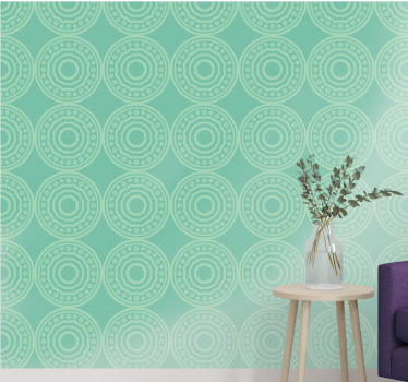 Circular Pattern Vibes polka dots wallpaper - TenStickers