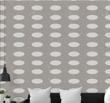 Classic Oval Shapes polka dots wallpaper - TenStickers