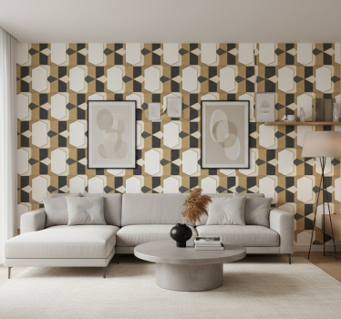 Classic wallpaper checkered pattern b0b9c2zjrj - TenStickers