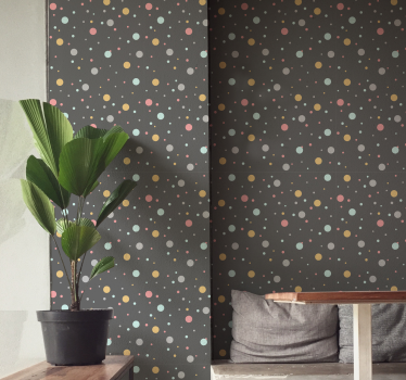Colored dots Circle Wallpaper - TenStickers