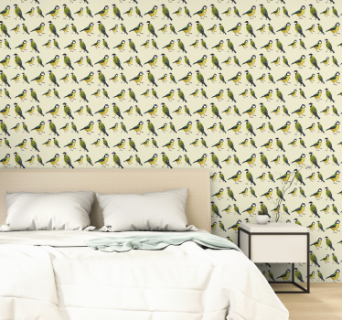 Colorful Bird Collection birds in wallpaper - TenStickers