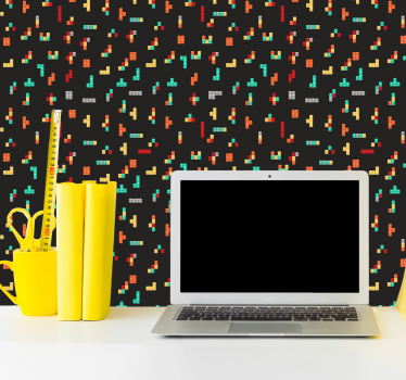 Colorful Gaming Shapes geometric wallpaper - TenStickers