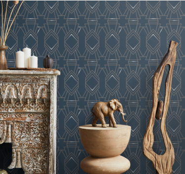 Art Déco rhombus classic wallpaper - TenStickers