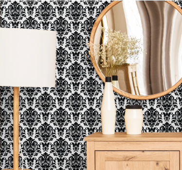 Elegant Monochrome Pattern baroque wallpaper - TenStickers