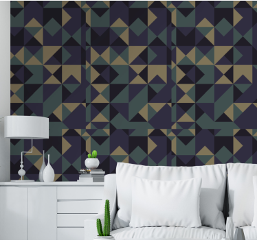 Geometric abstract arrangement triangles wallpaper - TenStickers