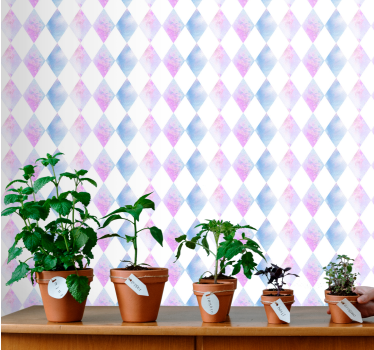 Geometric Harlequin wallpaper squares - TenStickers