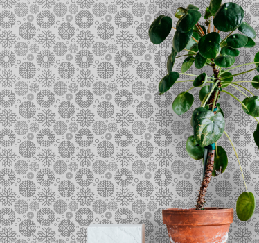 Geometric medallion geometric wallpaper - TenStickers