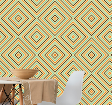 Geometric rhombus geometric wallpaper - TenStickers
