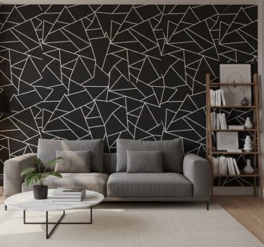 Geometric wallpaper abstract angular design - TenStickers