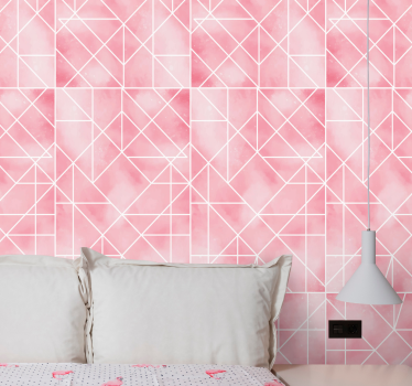 Geometric wallpaper abstract triangle patterns - TenStickers