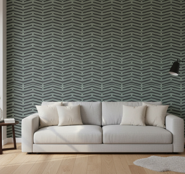 Geometric wallpaper chevron lines - TenStickers