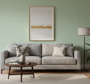 Geometric wallpaper chevron pattern green - TenStickers