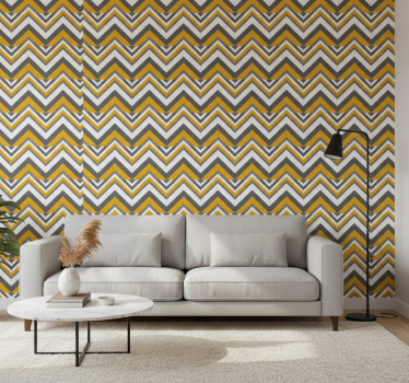 Geometric wallpaper chevron stripe design - TenStickers