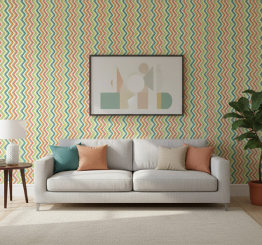 Geometric wallpaper chevron zigzag pattern - TenStickers