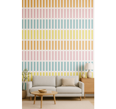 Geometric wallpaper coloured confetti sticks - TenStickers