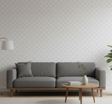 Geometric wallpaper continuous line design - TenStickers