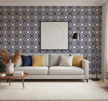 Geometric wallpaper diamond shape pattern - TenStickers