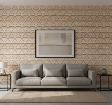 Geometric wallpaper elevated triangle designs - TenStickers