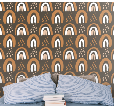 Geometric wallpaper geometric arc design - TenStickers