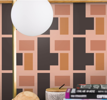 Geometric wallpaper geometric block design - TenStickers