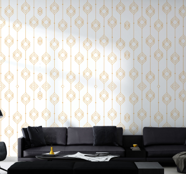 Geometric wallpaper geometric chain lines - TenStickers