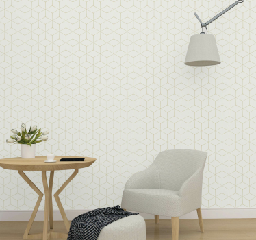 Geometric wallpaper geometric cube pattern - TenStickers