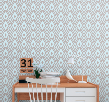 Geometric wallpaper geometric diamond motif - TenStickers