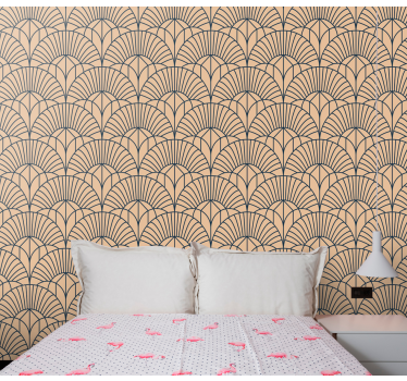 Geometric wallpaper geometric fan pattern - TenStickers