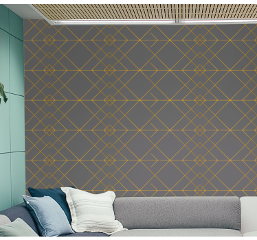 Geometric wallpaper geometric grid design - TenStickers