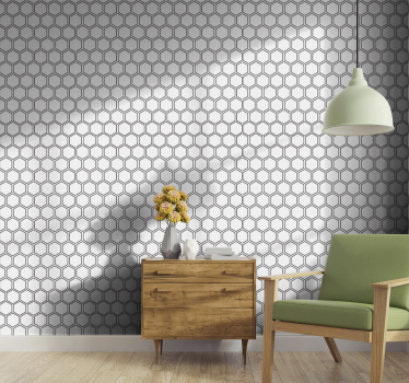 Geometric wallpaper geometric hexagon design - TenStickers