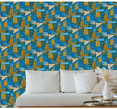Geometric wallpaper geometric interlace - TenStickers