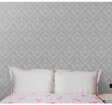 Geometric wallpaper geometric linework design - TenStickers