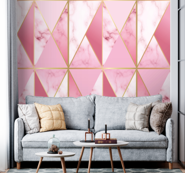 Geometric wallpaper geometric marble pattern - TenStickers