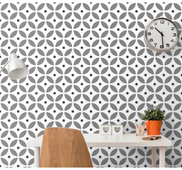 Geometric wallpaper geometric petal pattern - TenStickers