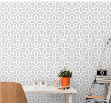 Geometric wallpaper geometric petals - TenStickers