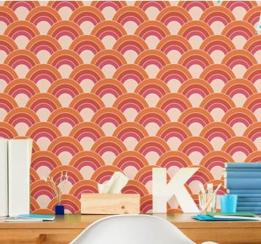 Geometric wallpaper geometric semicircles - TenStickers