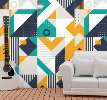 Geometric wallpaper geometric set - TenStickers