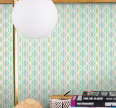 Geometric wallpaper geometric teardrop pattern - TenStickers