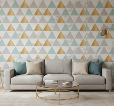 Geometric wallpaper geometric triad - TenStickers