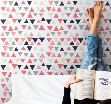 Geometric wallpaper geometric triangle design - TenStickers