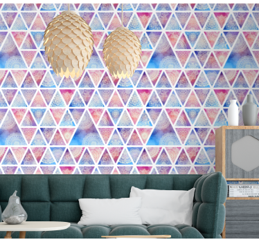 Geometric wallpaper geometric triangular array - TenStickers