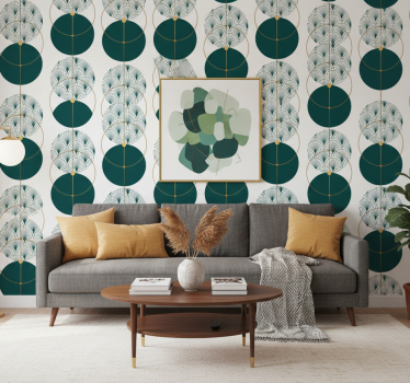Geometric wallpaper glamour style geo art - TenStickers