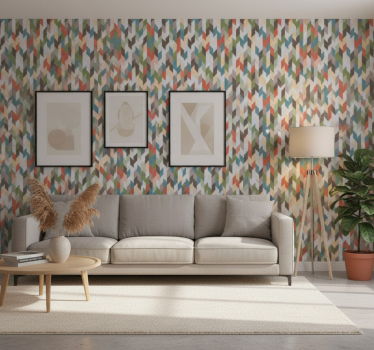 Geometric wallpaper herringbone spectrum - TenStickers