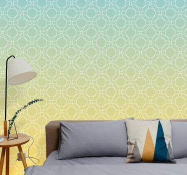 Geometric wallpaper in geometric gradient - TenStickers