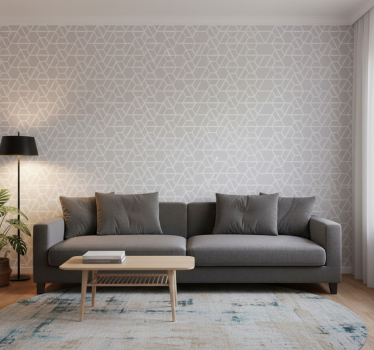 Geometric wallpaper in geometric lattice design - TenStickers