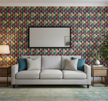 Geometric wallpaper in geometric shapes - TenStickers