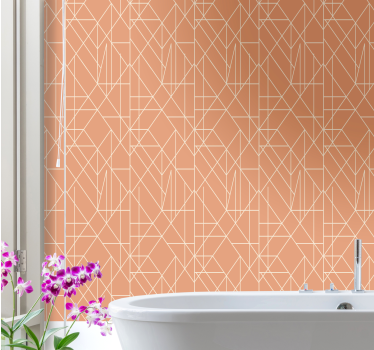 Geometric wallpaper in linear design - TenStickers