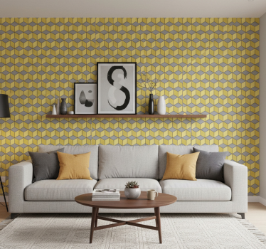 Geometric wallpaper in pantone squares - TenStickers