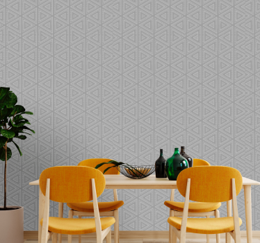 Geometric wallpaper inspired by tile design - TenStickers