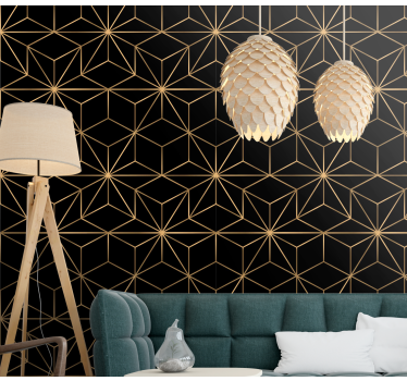 Geometric wallpaper luxe design - TenStickers